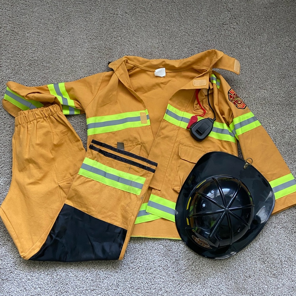 Kids Firefighter Costume - Yellow and Black